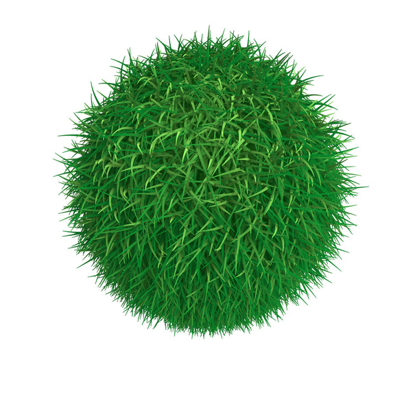 Сфера из зеленой травы
 - Фото, изображение