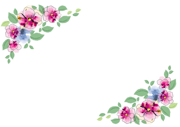 růžový květ abstraktní akvarel pro objekt nebo pozadí  - Vektor, obrázek