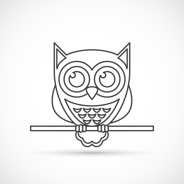 Owl outline icon - Vektori, kuva
