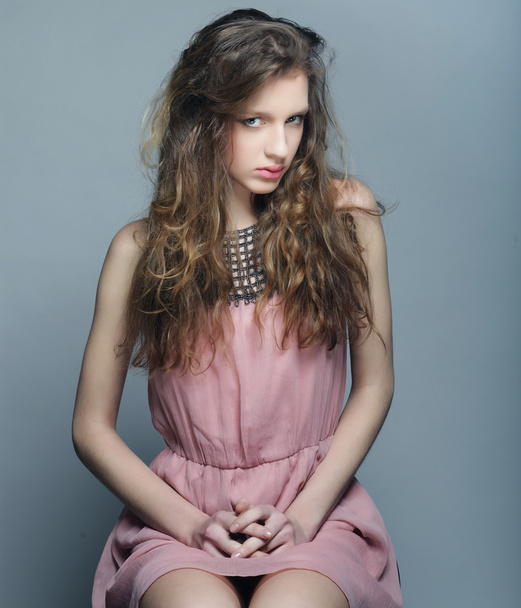 beautiful young woman in a summer dress. - Fotoğraf, Görsel
