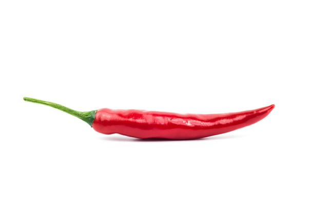 Red chilli pepper on white background. - Photo, Image