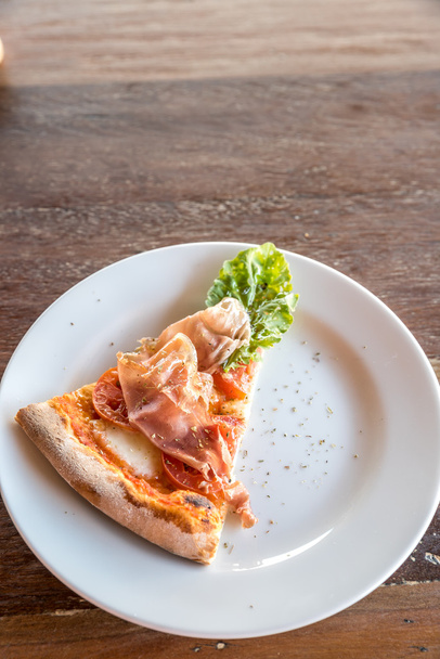 pizza parma ham piece - Photo, Image
