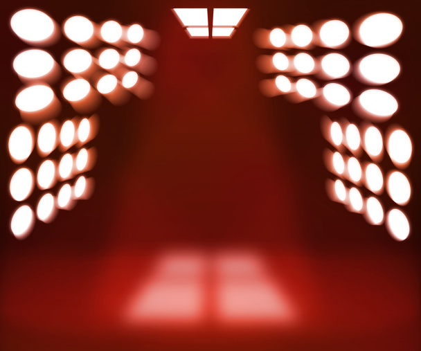 Spotlight vörös szoba háttér - Fotó, kép