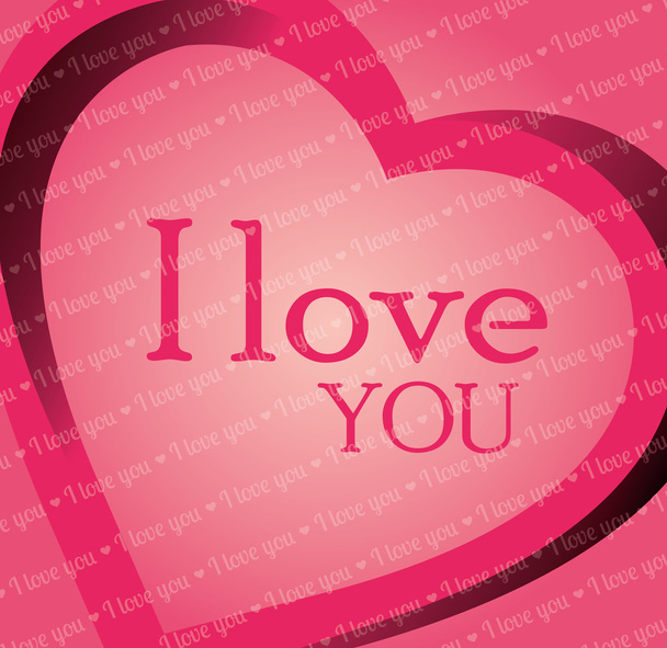 tarjeta de día de San Valentín te amo gráfico
 - Vector, Imagen