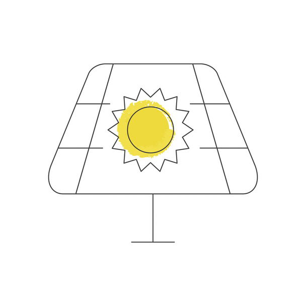 Símbolo da bateria solar
 - Vetor, Imagem
