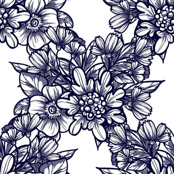 beautiful floral ornament - Vector, Image