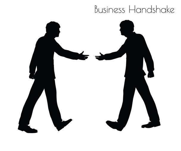 человек в позе делового рукопожатия
 - Вектор,изображение