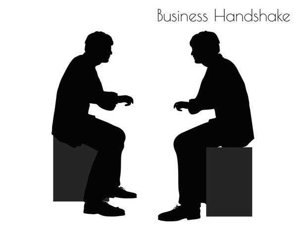 человек в позе делового рукопожатия
 - Вектор,изображение
