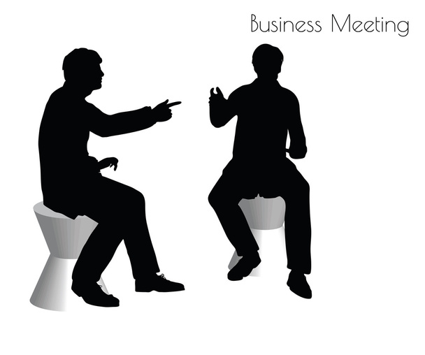 man in  Business Meeting pose - Vector, Image