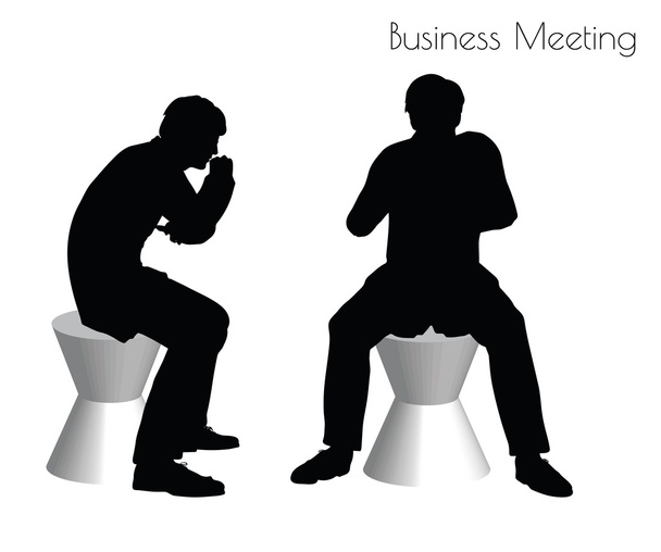 hombre en pose de reunión de negocios
 - Vector, Imagen