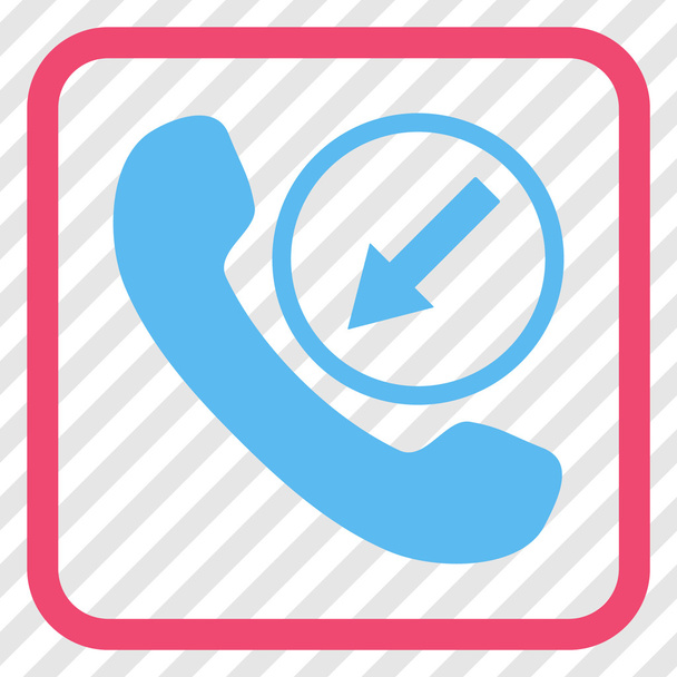 Incoming Call Vector Icon In a Frame - Вектор,изображение