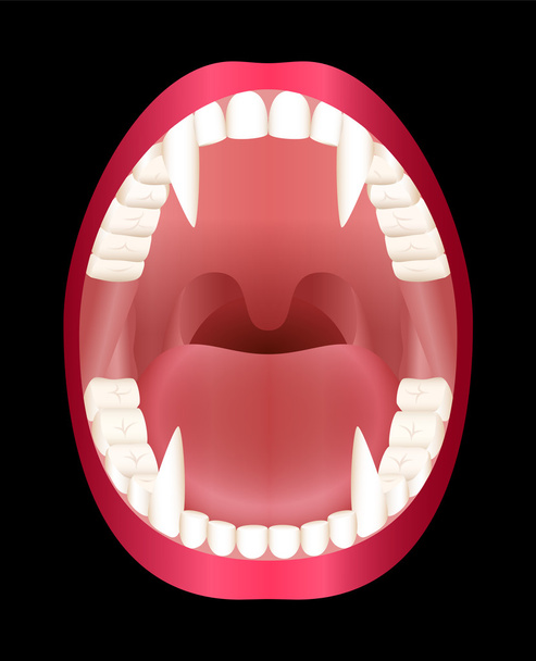 Ікла вампіра зубів
 - Вектор, зображення