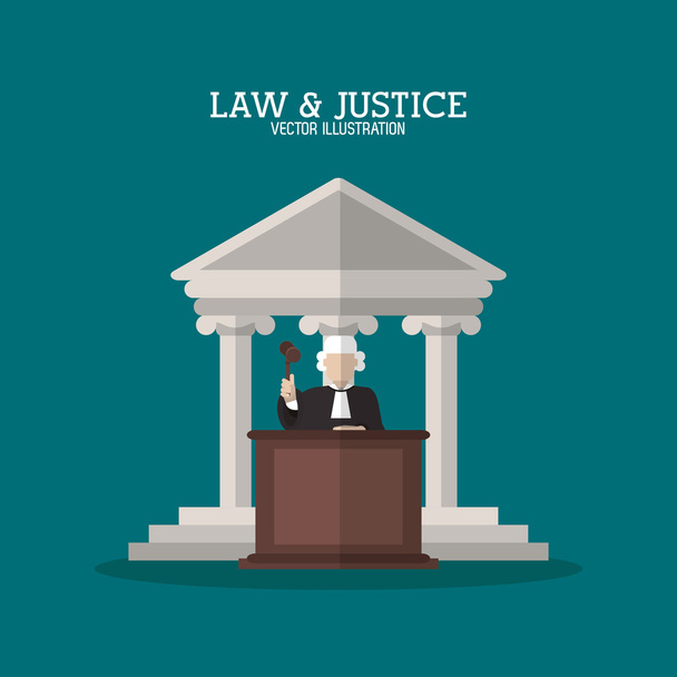 Будівництво та суддя права та правосуддя
 - Вектор, зображення
