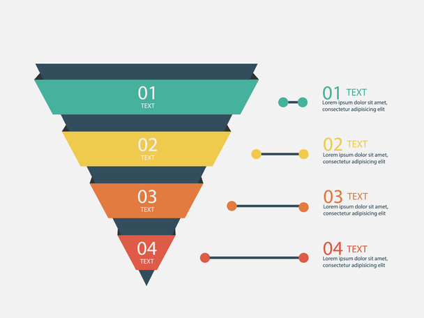 Marketing piramis - vektor Infographic - Vektor, kép