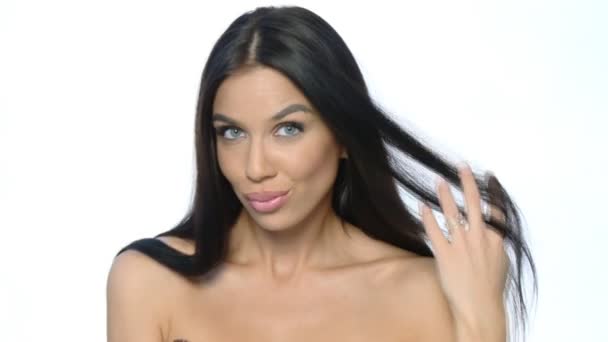 Hermosa y sexy mujer enviando beso
 - Metraje, vídeo