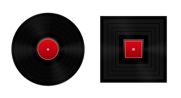De kwadratuur van de cirkel Vinyl Record - Vector, afbeelding