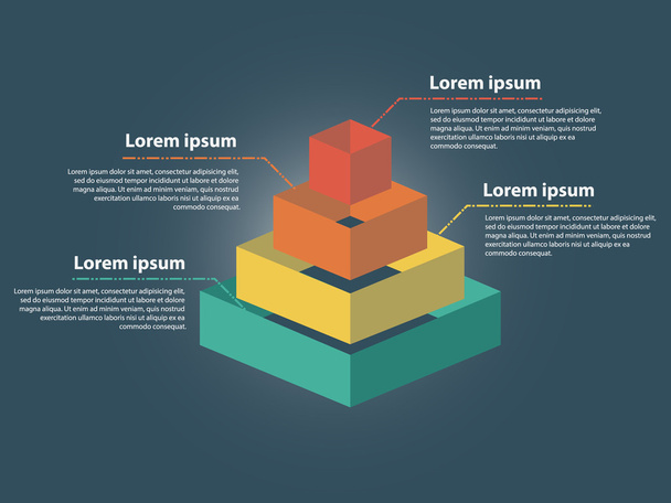 Pyramide marketing - Infographie vectorielle
 - Vecteur, image