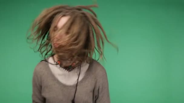Young girl with dreadlocks - Footage, Video