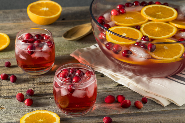 Red Cranberry Holiday Punch - Foto, immagini