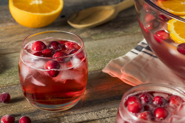 Red Cranberry Holiday Punch - Foto, afbeelding