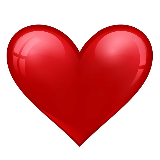 Červené srdce vektorové ikony - Vektor, obrázek