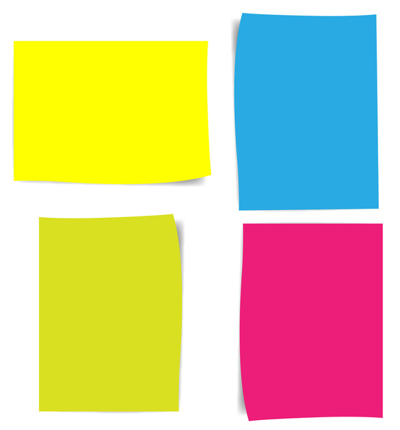 kleurrijke notities papier vectoren - Vector, afbeelding