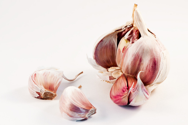 Garlic isolated on white - Fotó, kép