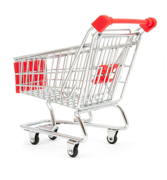 shopping cart isolated on white - Foto, Bild