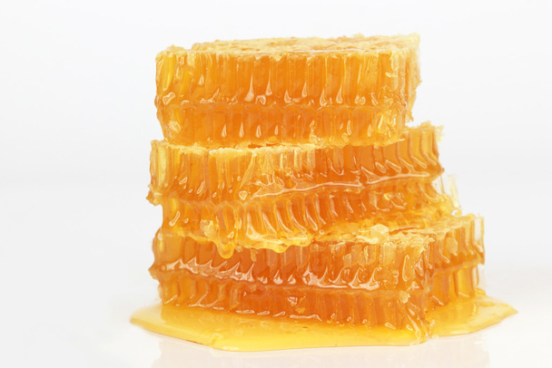 honeycomb on white background - Foto, Imagen