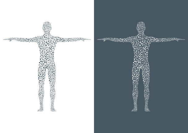 Μόριο δομή του ανθρώπου. Αφηρημένο μοντέλο ανθρώπινου σώματος Dna. Ιατρικής, επιστήμης και τεχνολογίας. Επιστημονικό φορέα για το σχεδιασμό σας. - Διάνυσμα, εικόνα