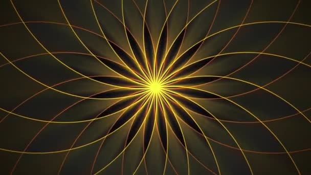 Abstract Radiating Psychedelic Flower Pattern Background Loop - Footage, Video