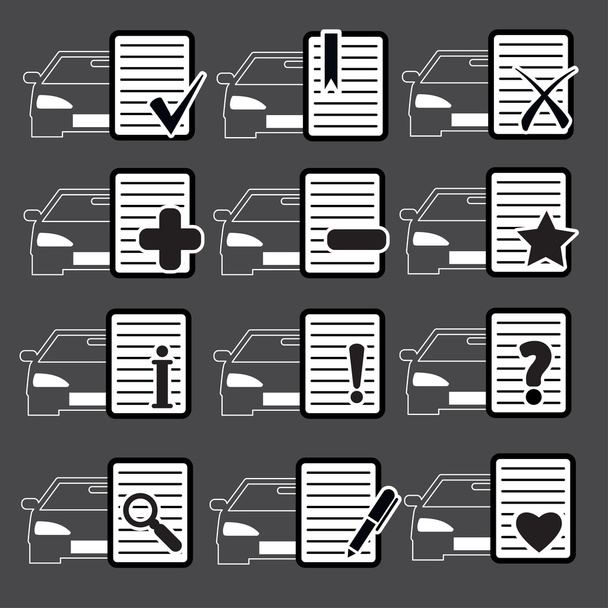 Car Web icons - Вектор,изображение