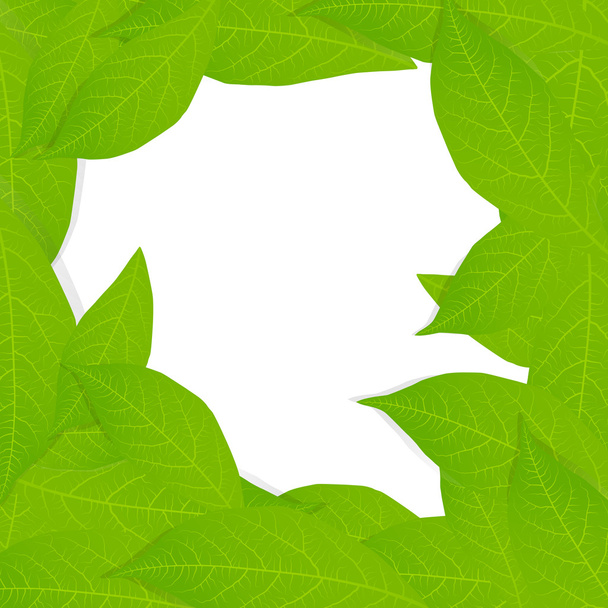 Green leaves background vector - Vektor, kép