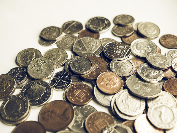 Pièces de monnaie Vintage Pound
 - Photo, image