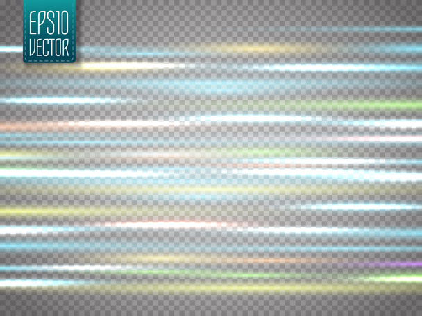 Abstract blurry motion lines isolated on transparent background. - Vektör, Görsel