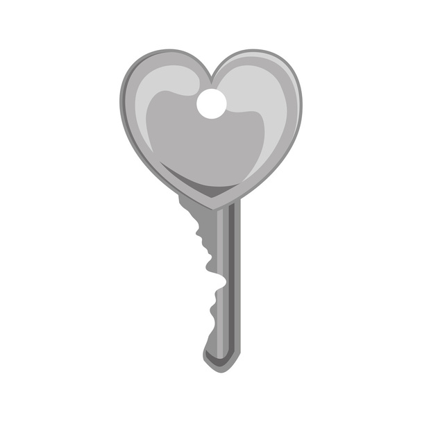 Schlüssel mit Herzform - Vektor, Bild