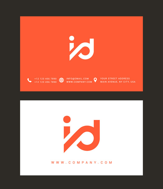 I en D Letters Logo - Vector, afbeelding
