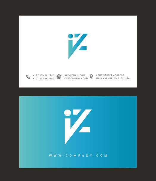 I and Z Letters Logo - Vektor, obrázek