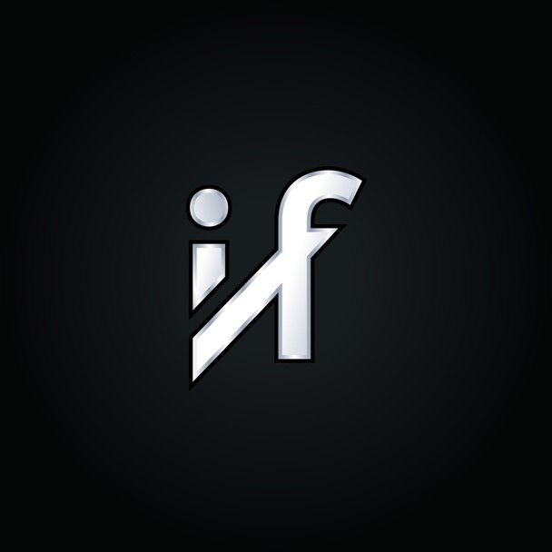 Логотип I и F Letters
 - Вектор,изображение