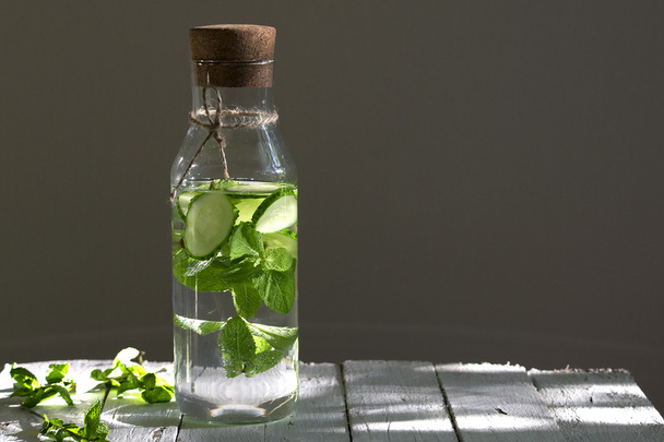 Detox water with cucumber and mint - 写真・画像