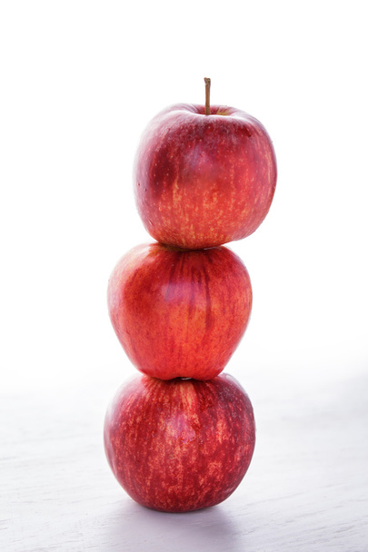 stack of fresh red apples - Photo, image