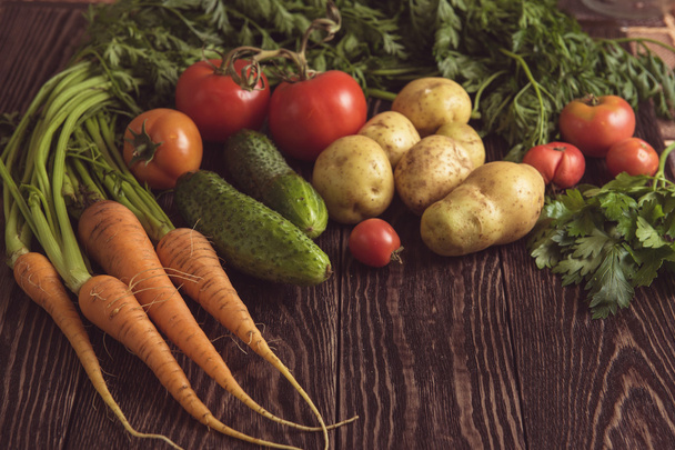 freshly grown raw vegetables - Photo, Image