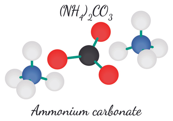 Amonyum karbonat N2h8co3 molekül - Vektör, Görsel