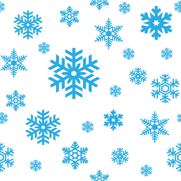Снежинки бесшовные
 - Вектор,изображение