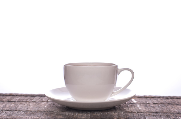 Tea in a plain white cup and white background - Photo, Image