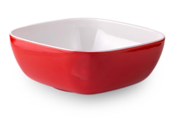 красный миска салата empy изолированы на белом
 - Фото, изображение