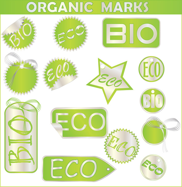 Big Set of green environmental icons - Vecteur, image