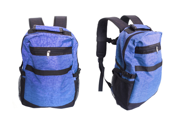 Синий рюкзак на белом фоне
 - Фото, изображение