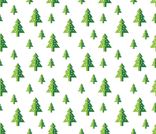 Weihnachtsbaum nahtlose Muster für das neue Jahr Grußkarte / Tapete Hintergrund. Tannenbaumsymbol. - Vektor, Bild