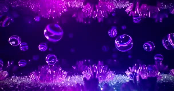 Crystal neon jeskyně hudební pozadí - Záběry, video